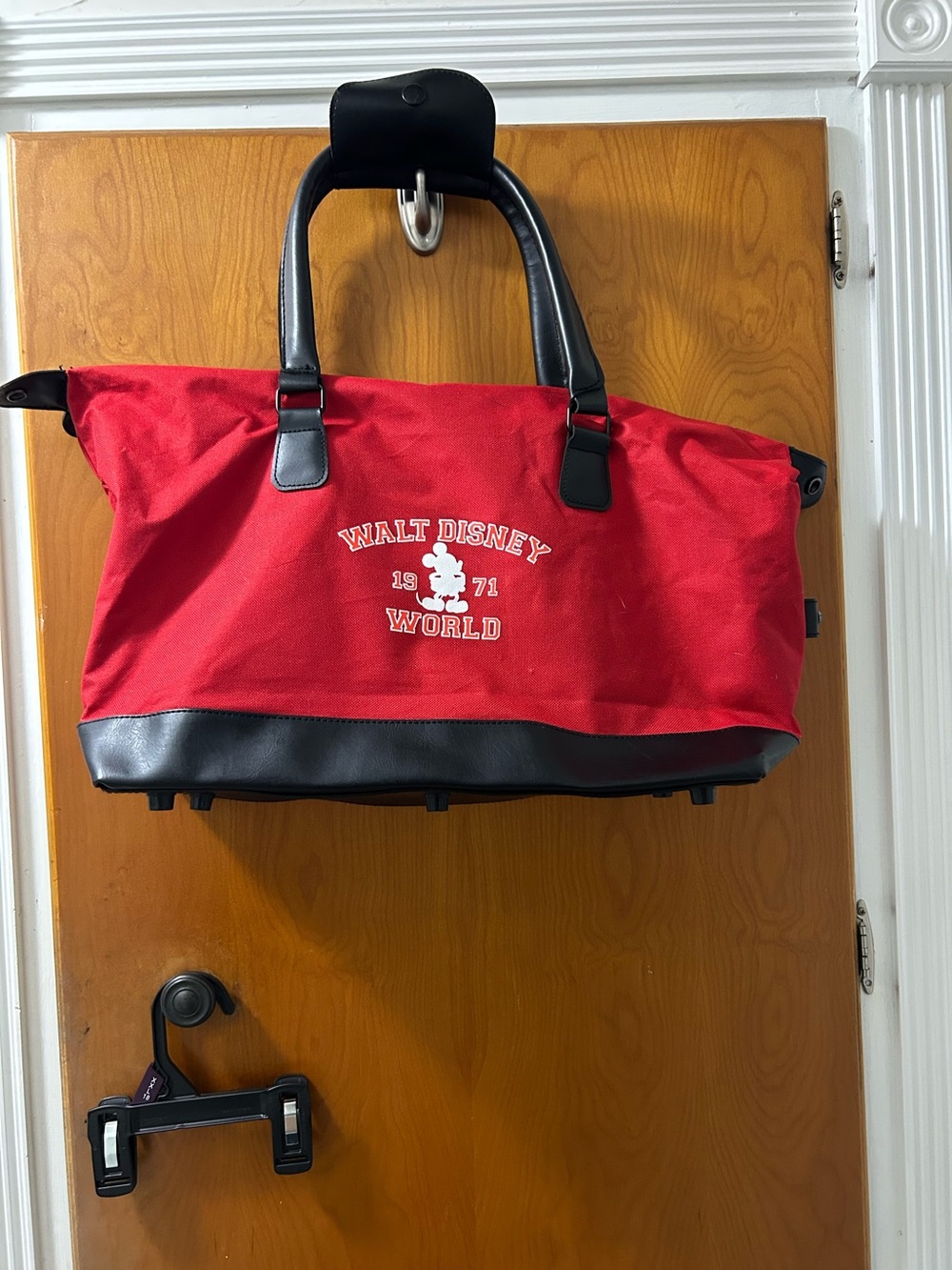 Disney Red Walt Disney World Duffel Bag with Black Trim